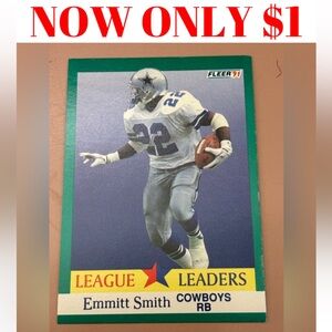 Emmitt Smith 1991 Fleer Dallas Cowboys NFL Football Card